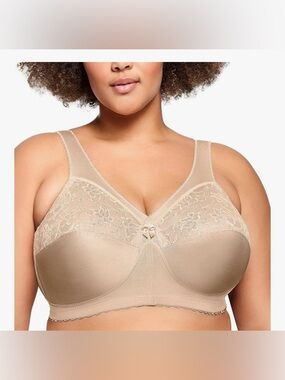 Glamorise Full Figure Plus Size MagicLift Original Support Bra Wirefree 52F